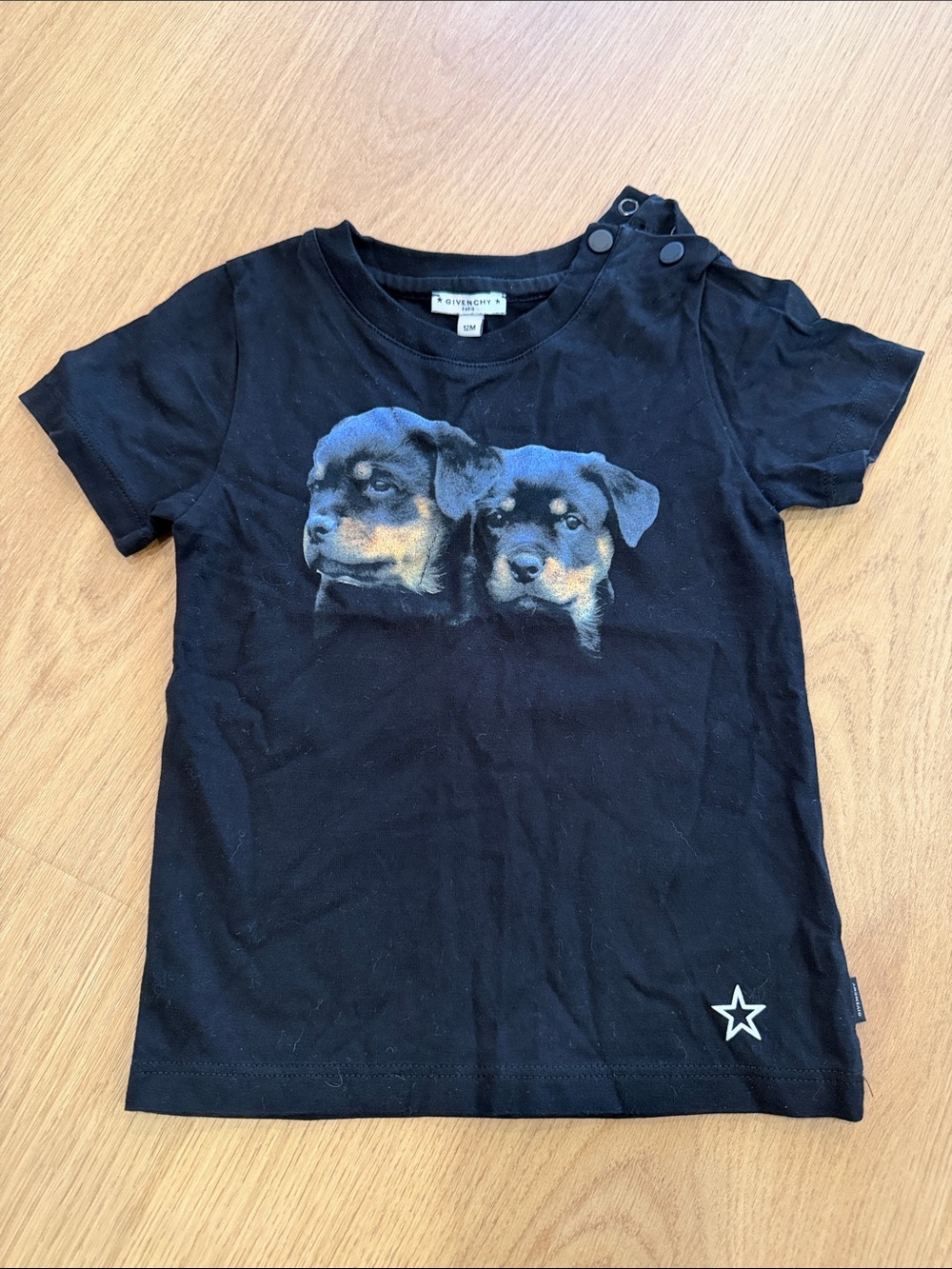 Givenchy Black Rottweiler Tee 12 months